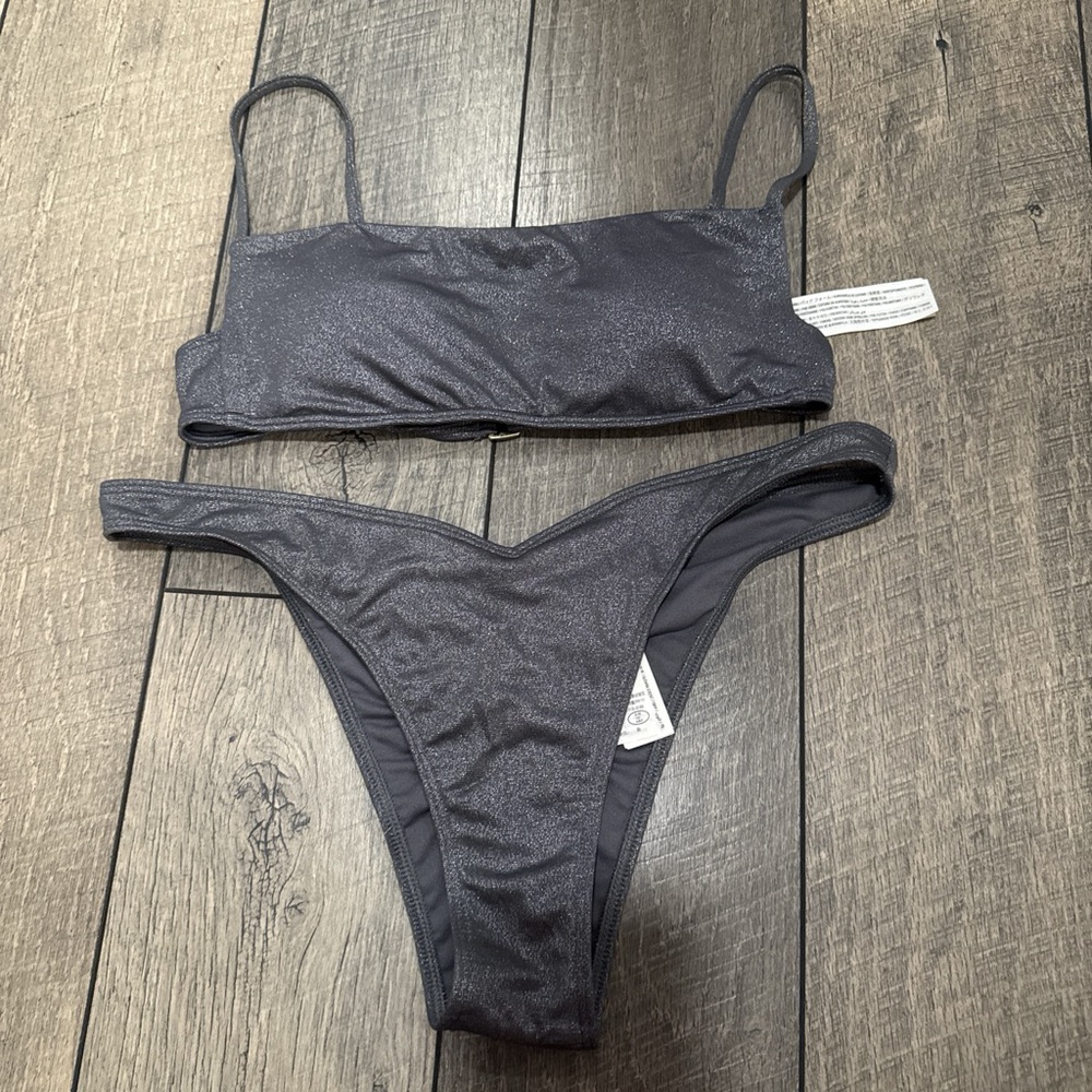 Hollister Shimmering Gray Bikini Set